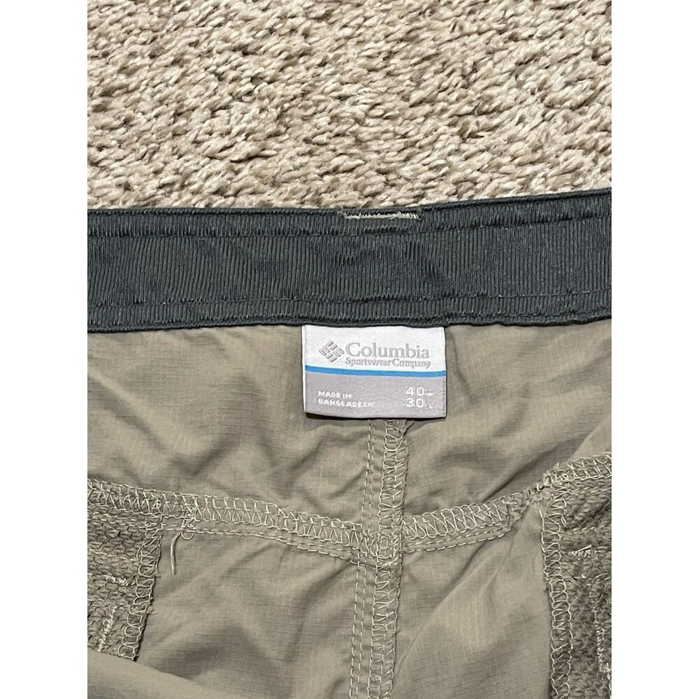 Columbia Omni-Shade Convertible Pants Men's Size 40x30 Tan Nylon Fishing Camp - Picture 3 of 7